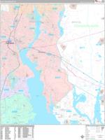 East Providence Wall Map Zip Code